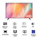Samsung 4K Ultra HD Smart LED TV UA55AU7500KLXL | 55 inches | Black