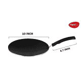 Pigeon by Stovekraft Aluminium Non-Stick 4mm Concave Tawa | 26cm | Black
