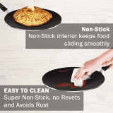 Pigeon by Stovekraft Aluminium Non-Stick 4mm Concave Tawa | 26cm | Black