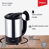 IMPEX STEAMER 500C Electric Kettle | 0.5 L | Silver