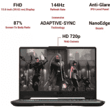 ASUS TUF GAMING A15 Ryzen 7 Octa Core 4800H | 16 GB/512 GB SSD/Windows 11 Home/4 GB Graphics | FA506ICB-HN075W | Graphite Black