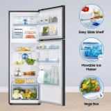 SAMSUNG 322 L Frost Free Double Door 2 Star Convertible Refrigerator | RT37C4522BX/HL | Luxe Black