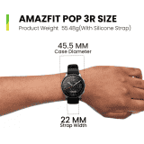 AMAZFIT POP 3R Smart Watch | 1.43" | Black Premium Strap