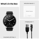 AMAZFIT POP 3R Smart Watch | 1.43" | Black Premium Strap