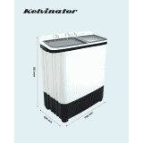 Kelvinator | KWS-C700BK  | Top Load Semi-Automatic Washing Machine | 7.0 Kg  | Black