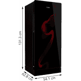 HAIER REFRIGERATOR | HRD-2103CSG-P | 190 Litres | Direct Cool Refrigerator | Spiral Glass