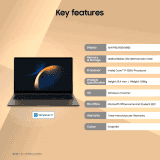 SAMSUNG Galaxy Book3 Thin and Light Laptop | 16 GB/512 GB SSD/Windows 11 Home/Core i7/13th Gen  | Graphite | NP750XFG-KA3IN
