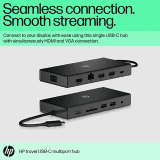 HP Travel USB-C Multi Port Hub Docking Station with USB-C, RJ-45, HDMI, SD and Micro SD Slots - 1C1Y5AA | Black