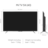 Mi 5X |  108 cm (43 Inch ) | Ultra HD (4K) LED Smart Android TV  | Metallic Grey