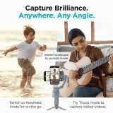 Qubo Handheld Gimbal from Hero Group | 3-Axis Smartphone Stabilizer with Attachable Tripod | Grey