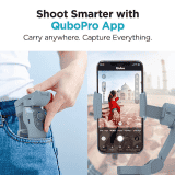 Qubo Handheld Gimbal from Hero Group | 3-Axis Smartphone Stabilizer with Attachable Tripod | Grey