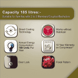 LG | GL-B201ASCD |185 L /3 Star | Direct-Cool Single Door Refrigerator | Scarlet Charm
