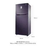 SAMSUNG 465 L Frost Free Double Door 2 Star Convertible Refrigerator | RT47B6238UT/TL | Pebble Blue
