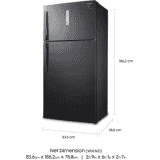 SAMSUNG 670 Litres 2 Star Refrigerator with Coolpack 12 Hours | RT65B7058BS/TL | Black Inox