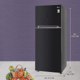 LG Double Door Refrigerator | GL-T422VESX  | 423 L/3 Star | Ebony Sheen