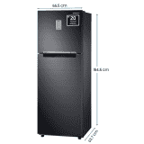 Samsung Digital Inverter Frost-Free Double Door Refrigerator | 236L | 3 Star | Convertible 3 In 1 | Luxe Black | RT28C3733BX/HL