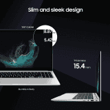 Samsung Galaxy Book2 NP750  FHD T&L Laptop | NP750XED-KC2IN | Intel 12th Gen core i7 | 16 GB/512 GB/Win 11/MSO 21/Backlit Keyboard/Fingerprint Reader | Silver | NP750XED-KC2IN