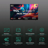 TCL 55P635 Pro | 139 cm (55 inch) | 4K Ultra HD LED Android TV with Google Assistant | Black