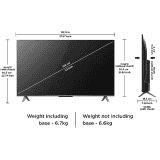 TCL  | 108 cm (43 inch) | 4K Ultra HD Smart QLED Google TV 43C645 | Black
