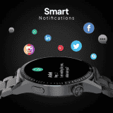Fire-Boltt Ultimate Stainless Steel Luxury Smartwatch, Bluetooth Calling | 1.39" | Black Metal
