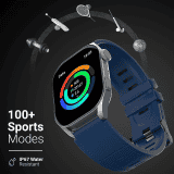 Fire-Boltt Emperor Bluetooth Calling Smartwatch | 1.96" | Silver Blue