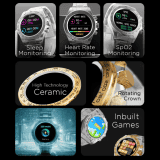 Fire-Boltt Blizzard Luxury watch with BT Calling Smartwatch | 1.28"| Gold Silver metal smart watch