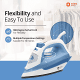Orient Electric Fabrifeel Steam Iron | 1600 W  | White, Blue