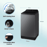 SAMSUNG Fully Automatic Top Load Washing Machine | 9 kg | Grey | WA90BG4582BDTL