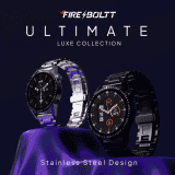 Fire-Boltt Ultimate Stainless Steel Luxury Smartwatch | Bluetooth Calling | Silver Metal | BSW158