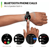 AMAZFIT POP 3R Smart Watch with AMOLED Display | BT Calling and AI Voice Assistance Smartwatch | Silver Black Premium Strap