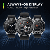 AMAZFIT POP 3R Smart Watch with AMOLED Display | BT Calling and AI Voice Assistance Smartwatch | Silver Black Premium Strap