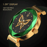 FIRE-BOLTT Emerald Smartwatch with Bluetooth Calling | HD Display | IP68 Water Resistant | Green Strap