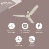 BAJAJ EDGE 1200 mm Bianco CF 1200 mm 3 Blade Ceiling Fan | Bianco
