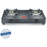 Prestige Magic Plus Glass Manual Gas Stove | 2 Burners | Black | GTMP 02