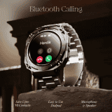 boAt Enigma X500 Smartwatch with Bluetooth Calling | AMOLED Display | IP68 Sweat Resistant | Classic Silver