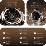 boAt Enigma X500 Smartwatch with Bluetooth Calling | AMOLED Display | IP68 Sweat Resistant | Classic Silver