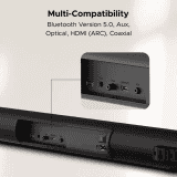 boAt Aavante Bar 1850D with  Dolby Audio, Wireless Subwoofer & EQ Modes 220 W Bluetooth Soundbar | Premium Black