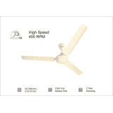 USHA Racer Ceiling Fan | Ultra High Speed  | 3 Blade | 1200 mm | Rich Ivory