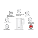 Havells Caro 1.5 litre Double Wall Electric Kettle | 1250 Watt | White