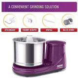 USHA Colossal 2 Stones Wet Grinder | with Coconut Scrapper & Atta Kneader | 2 L