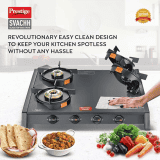 Prestige Svachh Glass Top Gas Stove | 4 Burners | Liftable Burners | GTSB-04
