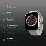 boAt Wave Lynk Voice Smartwatch with Bluetooth Calling |  Grey Strap