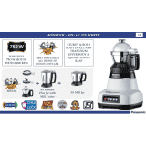 Panasonic MONSTER Mixer Grinder | 750 W | 3 Jar | Blue | MX AE375
