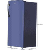 Haier | 205 L |  Direct Cool Single Door 3 Star Refrigerator | HRD-2263BRB-N | Radish Blue