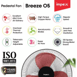 IMPEX Breeze O5 Pedestal Fan | 400 mm | 3 Blade | Black