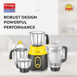 Prestige Delight Plus Mixer Grinder 750 W Mixer Grinder | 4 Jars | Black and Yellow
