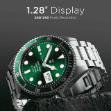 Fire-Boltt Quantum Luxury Stainless Steel Design 1.28" Bluetooth Calling Smartwatch  | Green