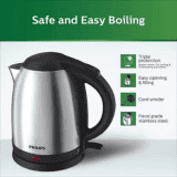 PHILIPS HD9363/00 Electric Kettle | 1.2 L | SOLVER & BLACK