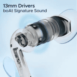 boAt Airdopes Alpha | 35 HRS Playback | 13mm Drivers | Dual Mics | Swedish White