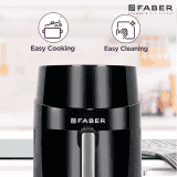 FABER 4.5L 1500 Watt Digital Air Fryer with Rapid Air Technology  | Black